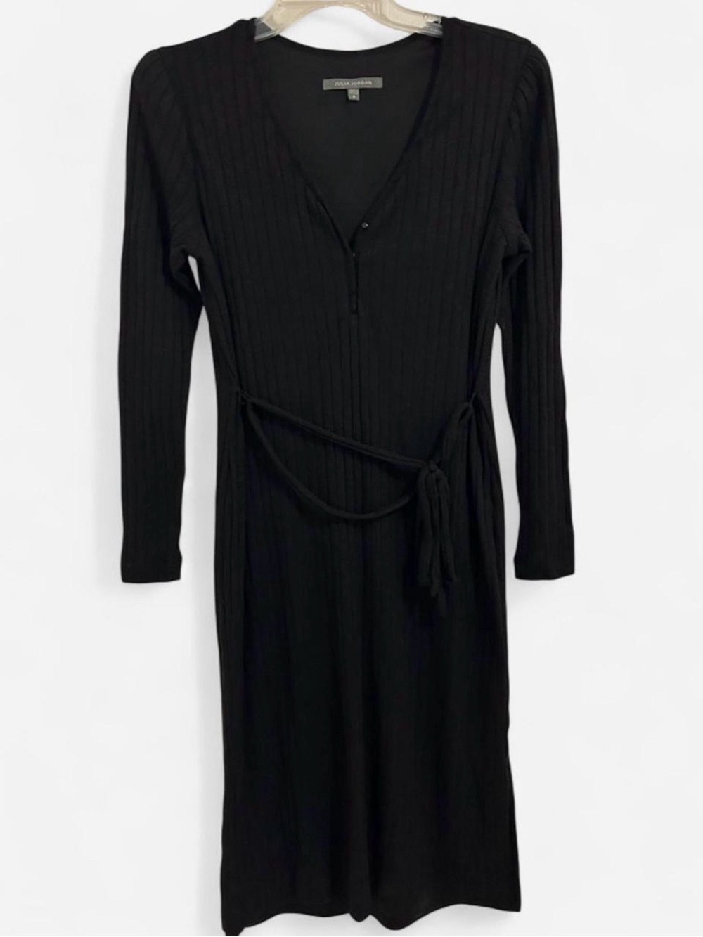 Julia Jordan Black Ribbed Dress